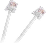 Kabllo telefoni e drejtë TEL0033-20, 20m, e bardhë