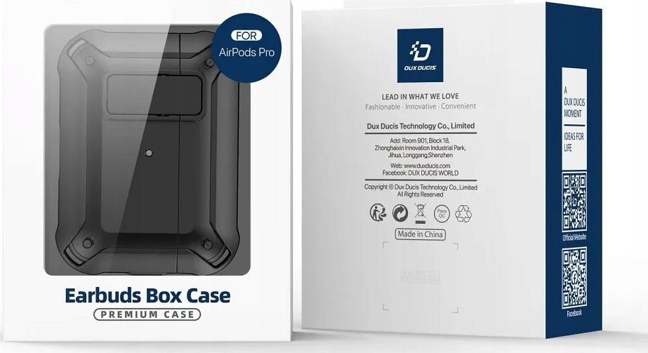 Mbulesë mbrojtëse Dux Ducis Peco për AirPods Pro 2, armor case, e zezë