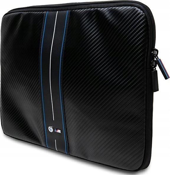 Mbajtëse laptopi BMW Carbon and Blue Stripe Sleeve, 16", e zezë