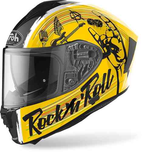 Helmetë integrale Airoh Spark Rock'N'Roll Gloss, madhësia 2XL, përfundim me shkëlqim, e zezë