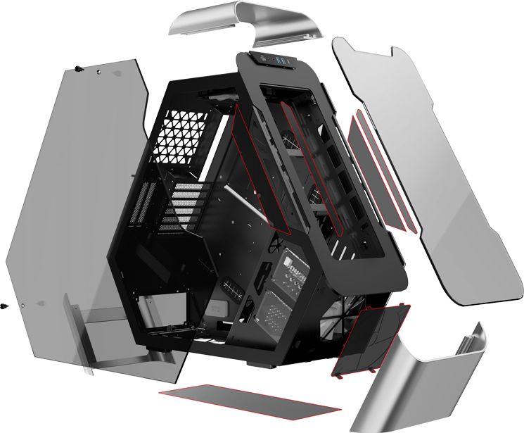 Kasë Jonsbo TR03-G, e argjendtë, Midi Tower