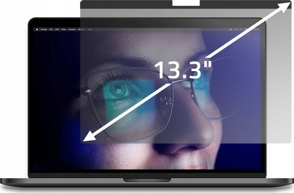 Filtër privatësie Qoltec GDPR për MacBook Air 13.6", magnetik, mbrojtje nga drita blu