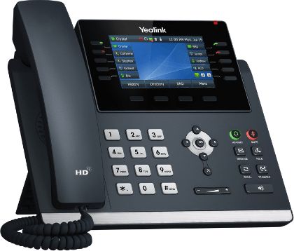 IP телефон Yealink T46U, екран 4.3\", гигабитен, црн
