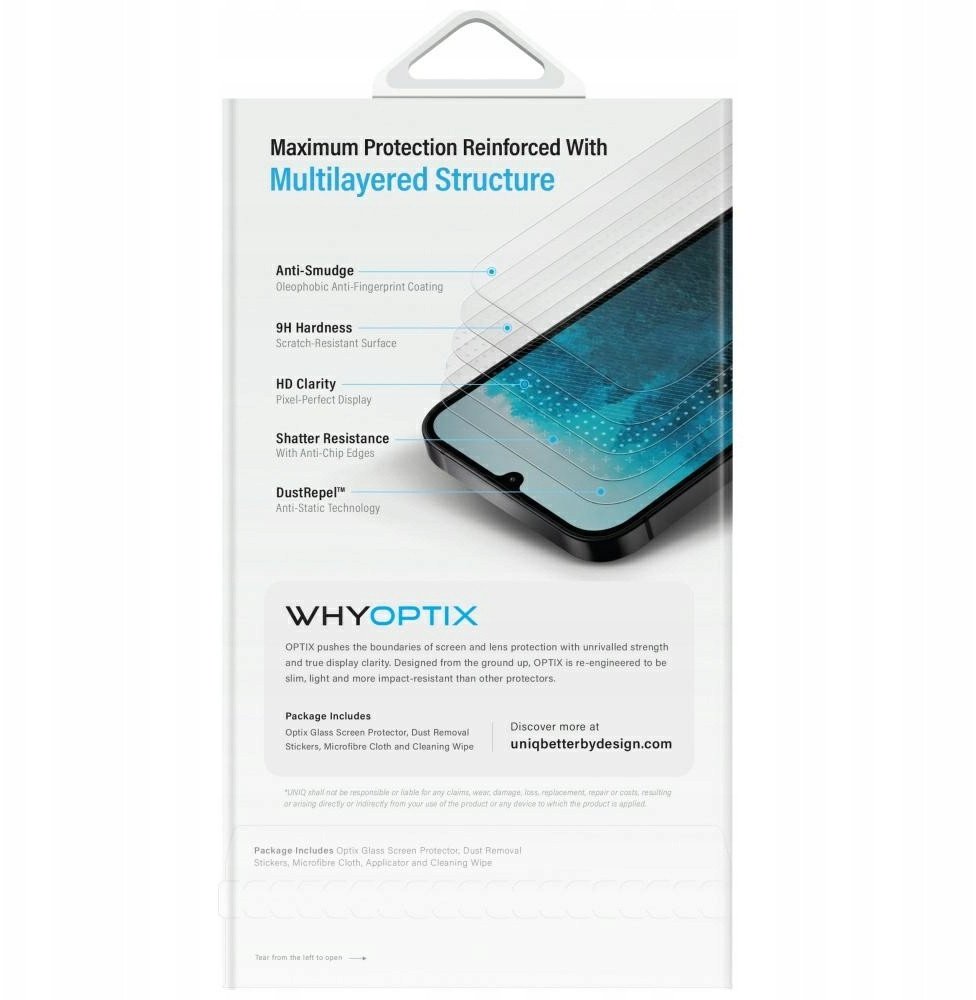 Заштитно стакло Uniq Optix Privacy за Samsung Galaxy Z Flip7, калено стакло, проsирно