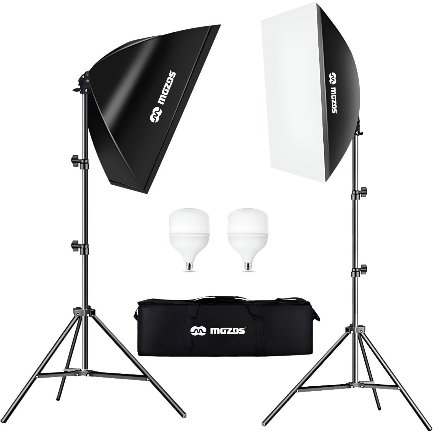 Set ndriçimi LED Mozos ZF5070ECO V2, 5500K, softbox, i bardhë
