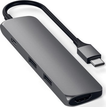 HUB USB C Satechi ST-P4SK, 4 në 1, 4K, i zi