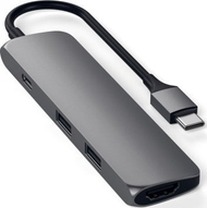 HUB USB C Satechi ST-P4SK, 4 në 1, 4K, i zi