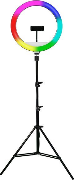 Ring llambë Powerton WPRL2RGB, 13", LED RGB, me tripod