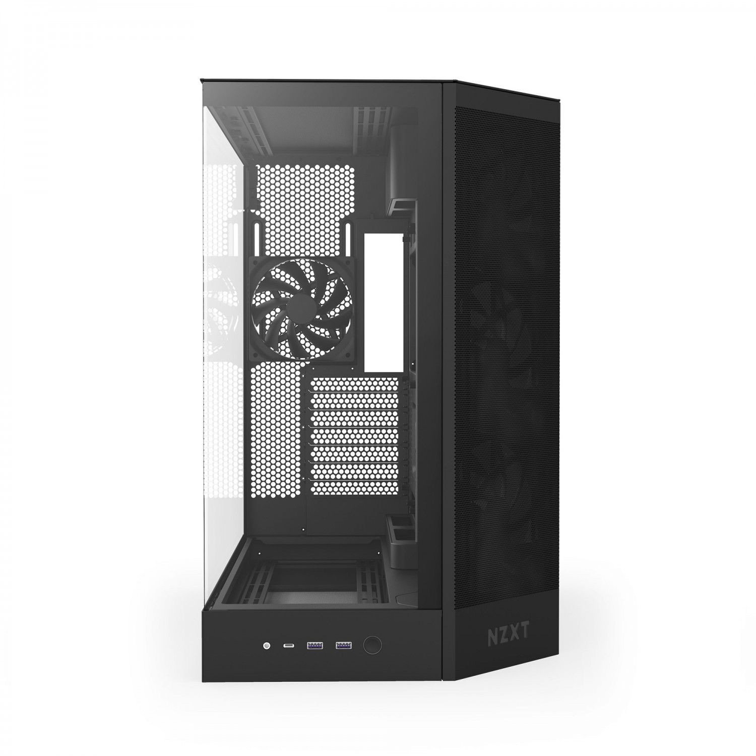 Kuti kompjuteri NZXT H9 Flow 2025, mid tower, xham i temperuar, e bardhë