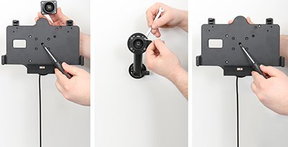 Активен држач за таблет Brodit за Galaxy Tab Active 5, со полнење, црн