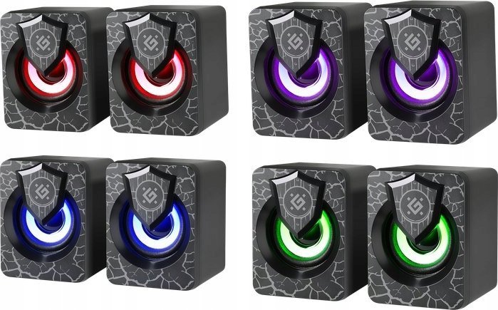 Altoparlantë Defender ONYX 2.0, 6W, USB, me LED, gri