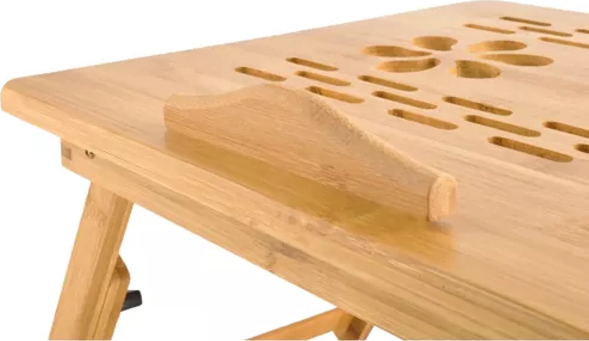 Tavolinë laptopi S23452, bambu, e rregullueshme, natyrale