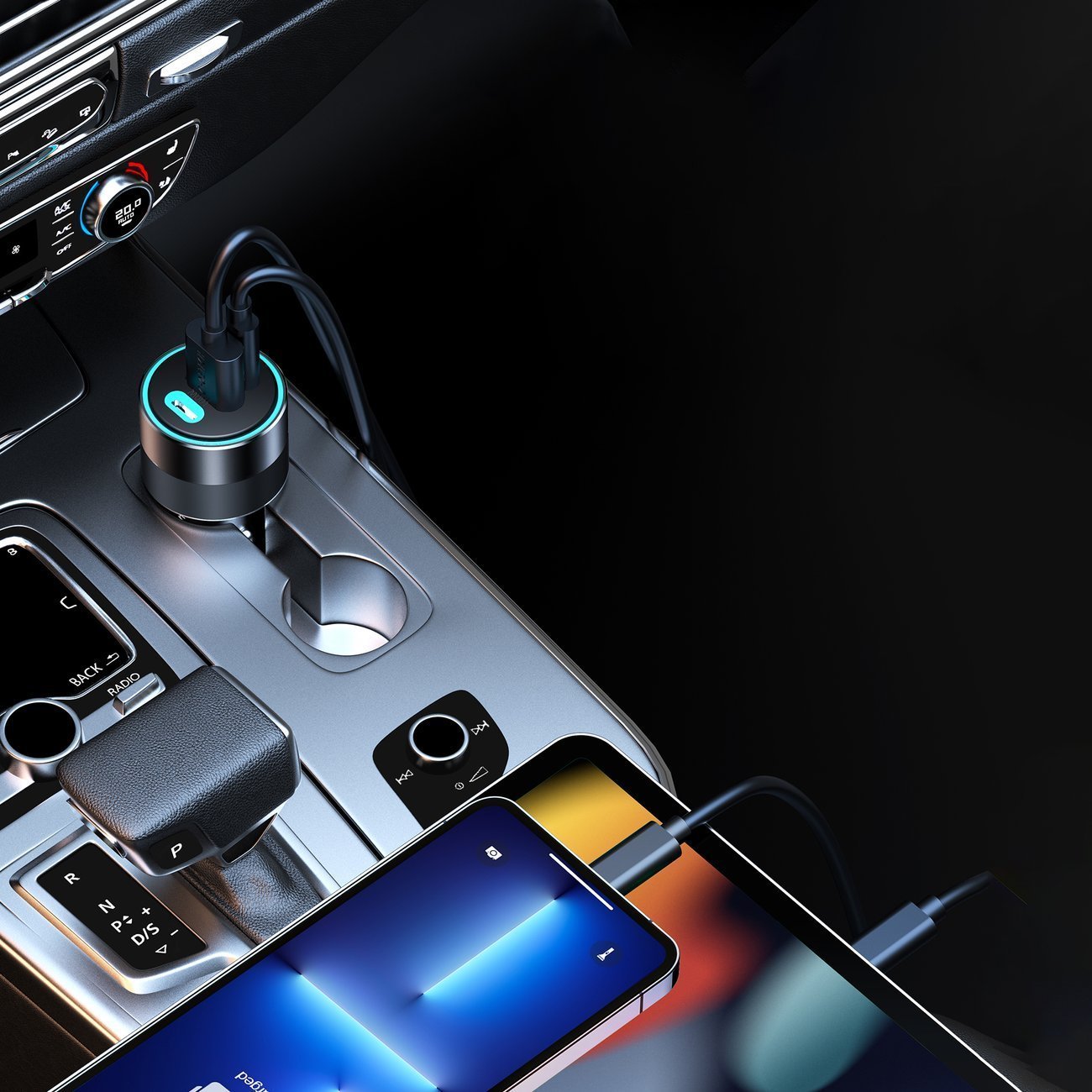 Karikues makine Choetech TC0011, 130W, 2x USB C USB A, i zi