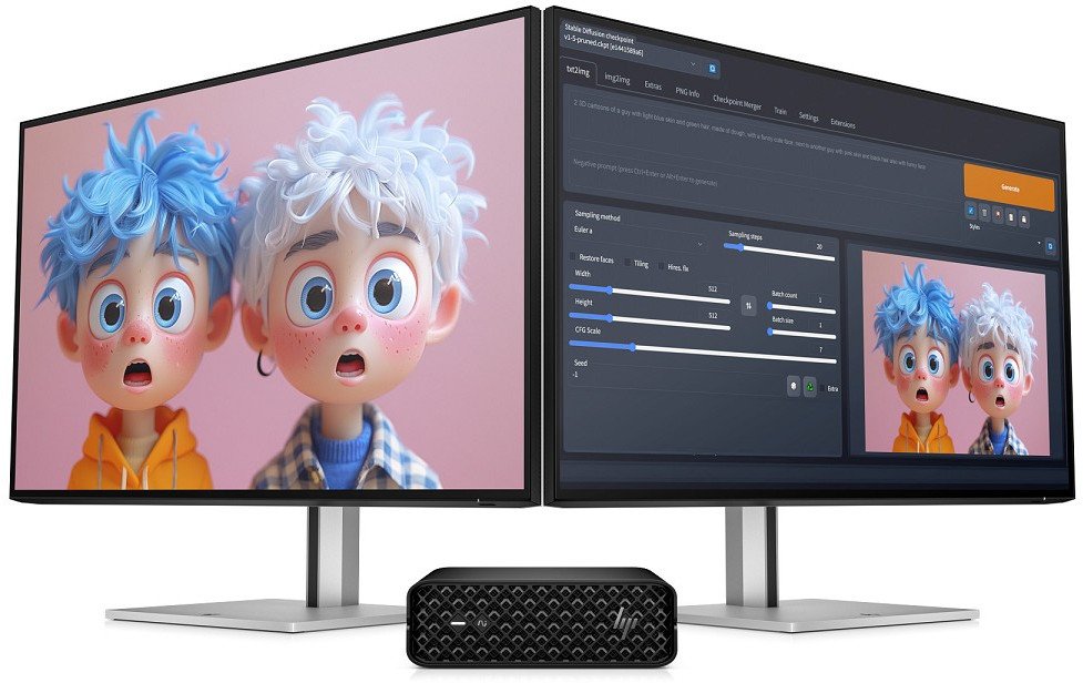 Workstation mini HP Z2 G1i, Core i7, 16GB RAM, 512GB SSD, RTX A400, i zi