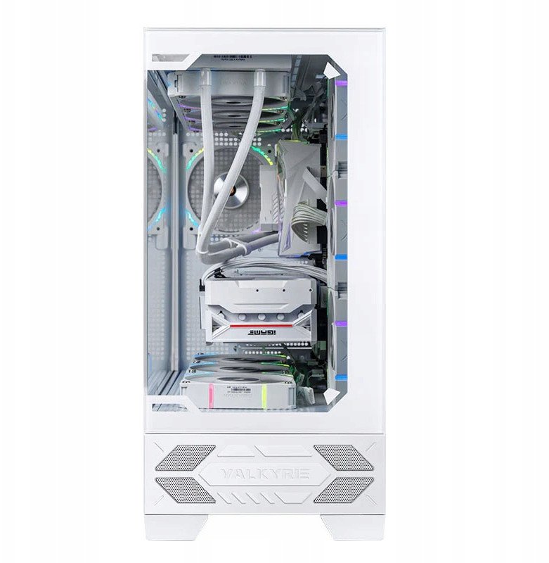 Kuti kompjuteri Valkyrie VK03 LCD, ATX, panel LCD, e bardhë
