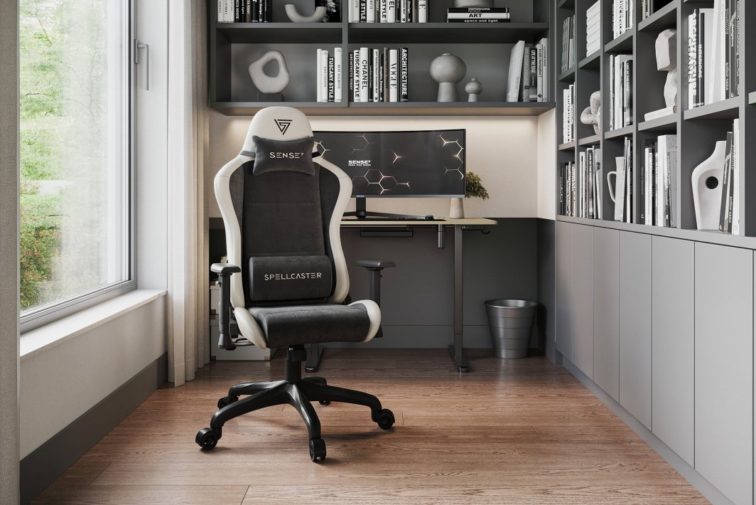 Karrige SENSE7 Spellcaster FUKU, material+lëkurë, e zezë/ bezhë