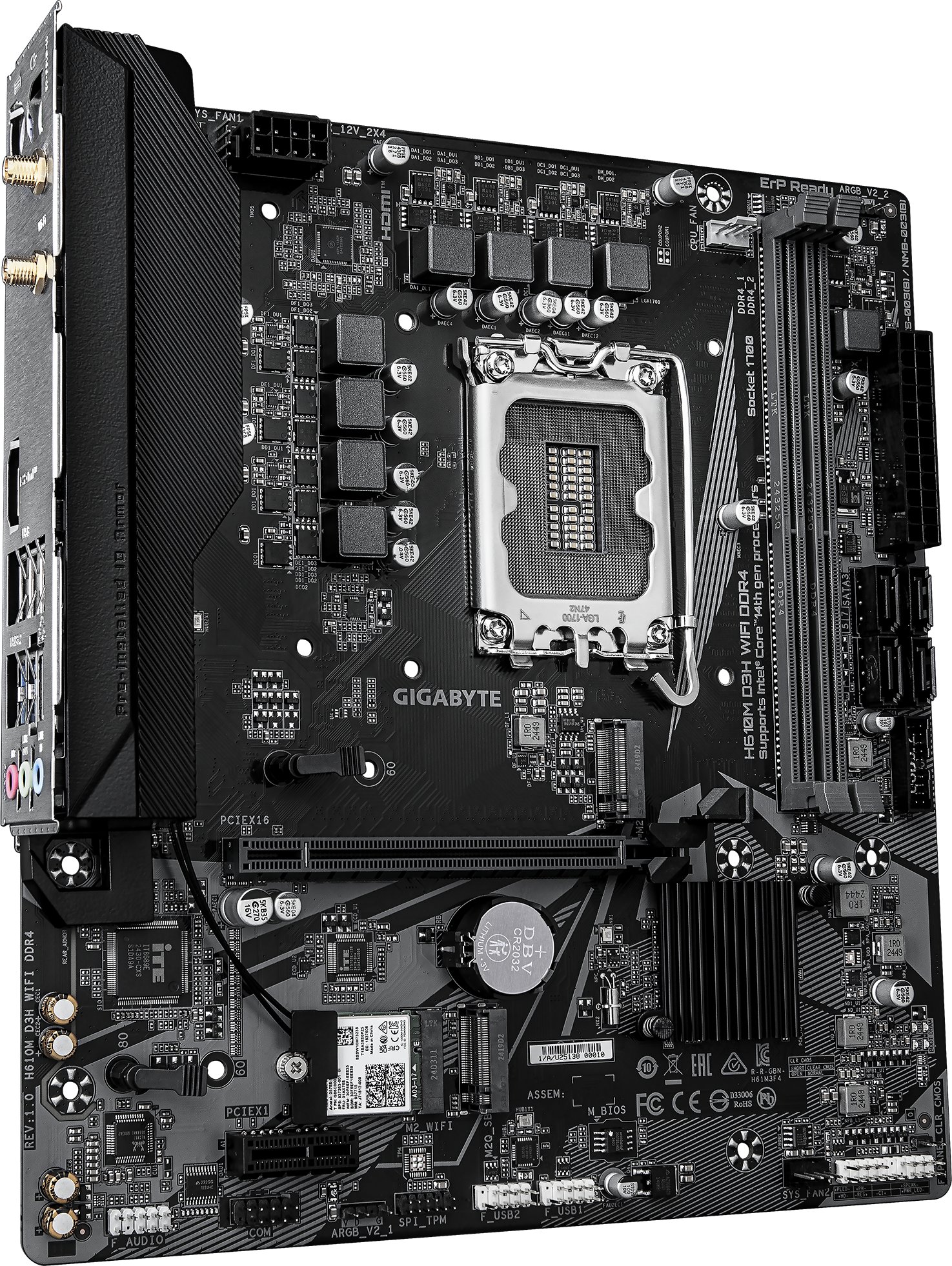 Pllakë amë Gigabyte H610M D3H WIFI DDR4, LGA 1700, mATX