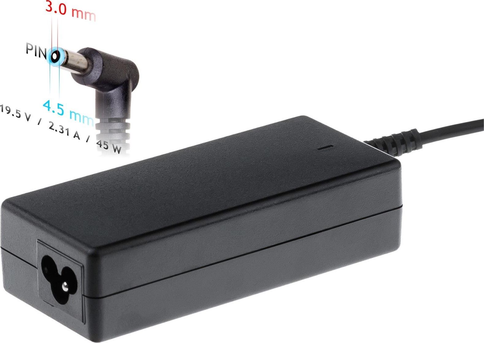 Karikues për laptop Akyga AK-ND-69, 45W, 3mm, 2.3A, 19.5V