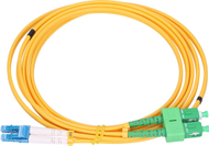 Kabllo fibër patchcord ExtraLink, SM, SC/APC-LC/PC, DUP, G.657A, 1 m, e verdhë