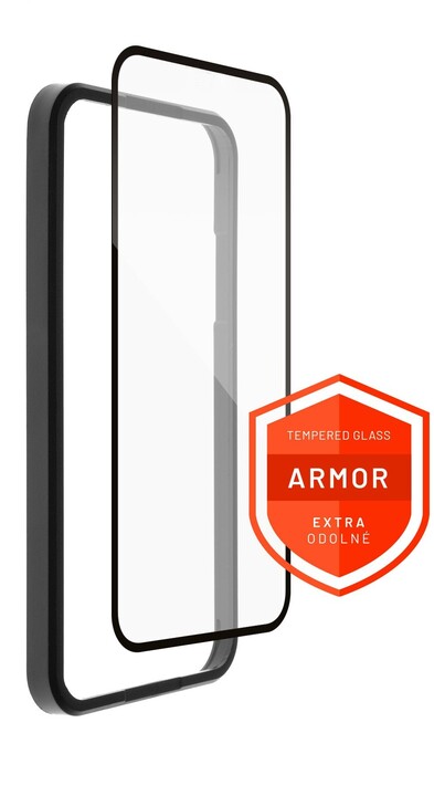 Заштитно стакло FIXED Armor за Apple iPhone 14/13/13 Pro, со апликатор, црно