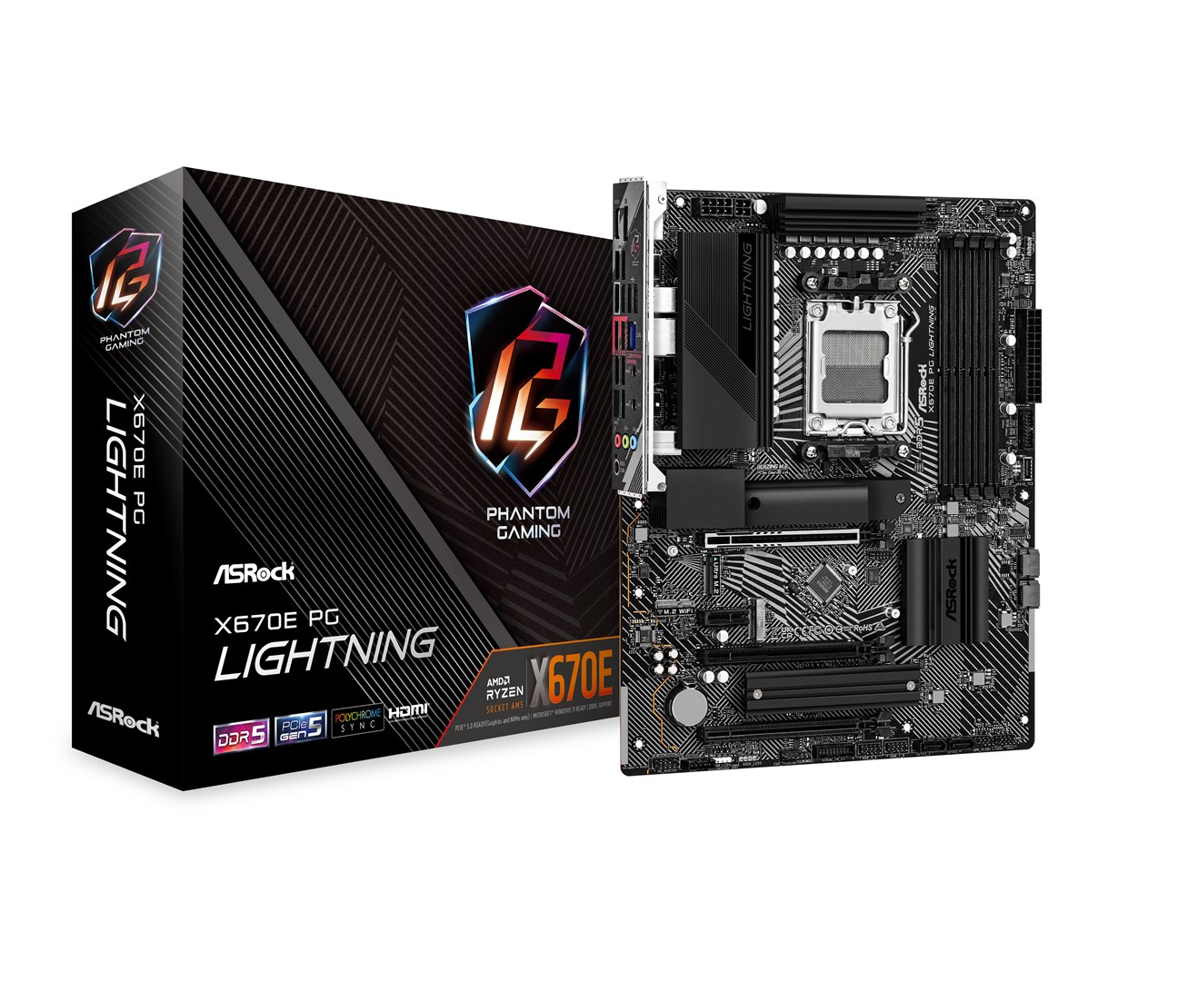 Pllakë amë Asrock X670E PG Lightning AMD X670 Socket AM5 ATX