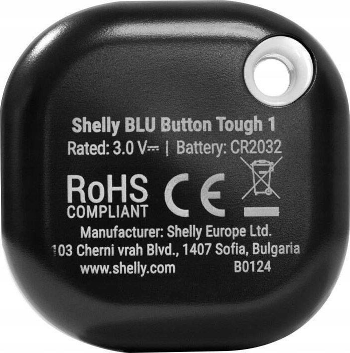 Buton smart dimmer Shelly Blu Button Tough, BLE, i zi