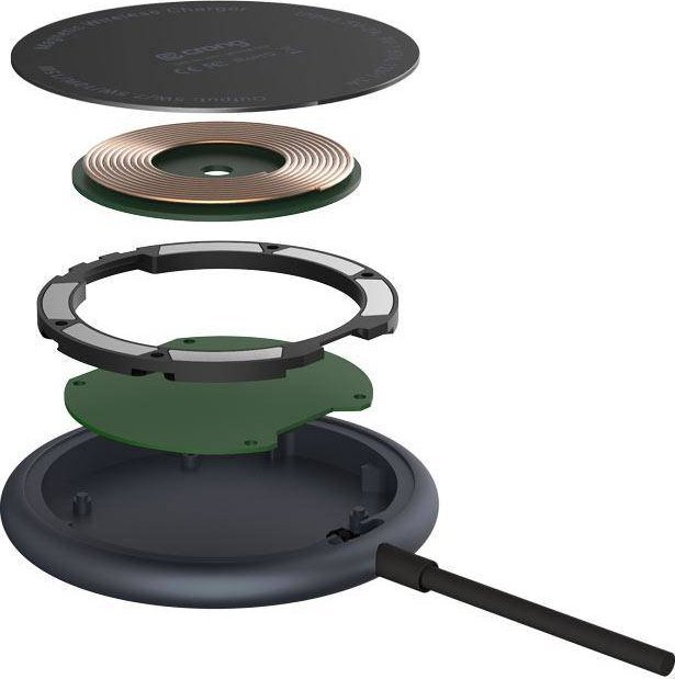 Karikues wireless Crong Inductive Charger CRG-MS15W-GRP, 15W, USB C, gri