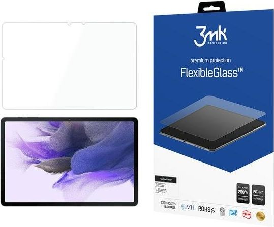 Mbrojtës ekrani 3MK FlexibleGlass për Samsung Galaxy Tab S7 FE, xham hibrid, ultra i hollë, transparent