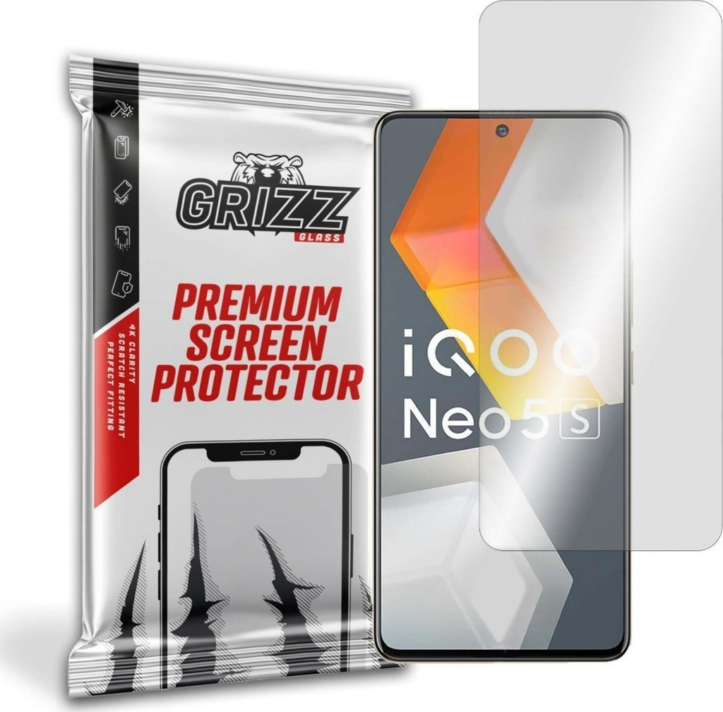 Mbrojtëse ekrani GrizzGlass Hydrogel Film, për Vivo IQOO Neo 5S 5G, transparente