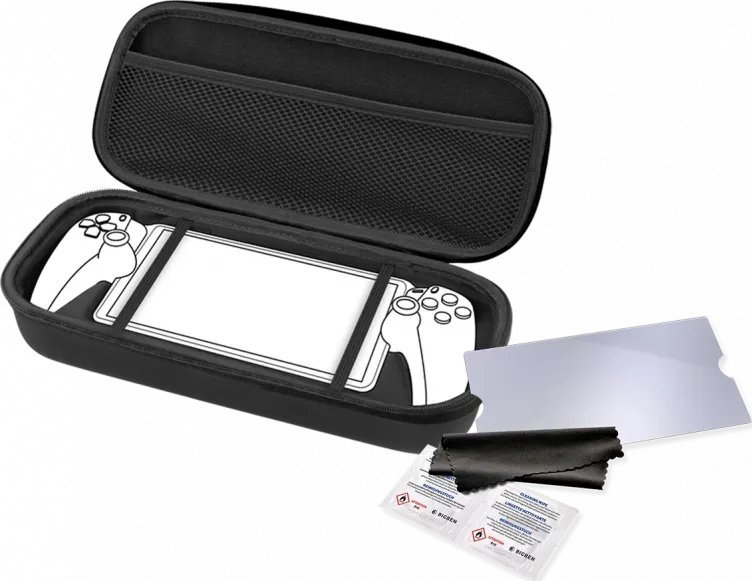 Çantë mbrojtëse Nacon për PS Portal, me xham mbrojtës 9H, e zezë