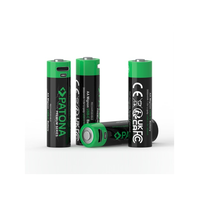 PATONA Premium USB-C Micro AA Rechargeable Batteries
