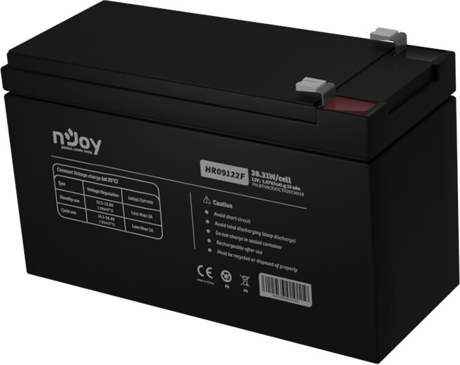 Батерија nJoy HR09122F, 12V/9Ah, VRLA AGM, F2 за UPS