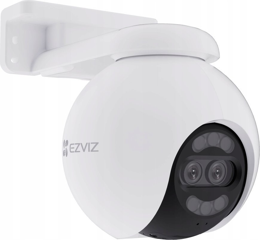 Kamerë sigurie Ezviz H80x Dual, 4K, Wi-Fi dhe Ethernet, IP65, e bardhë