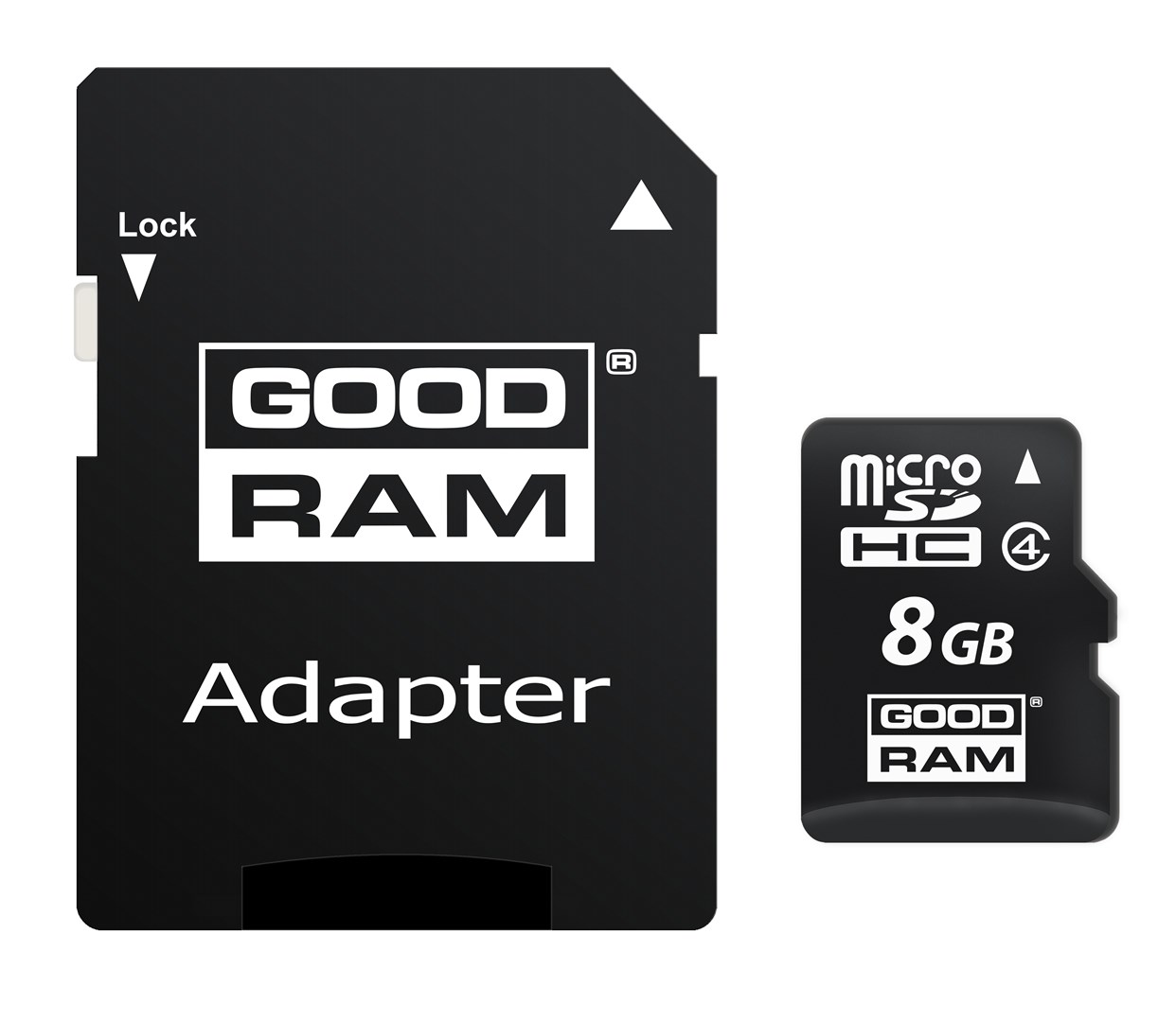 Kartë e memories GOODRAM M40A, MicroSDHC, 8 GB, Class 4 + përshtatës SD