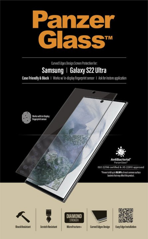 Xham mbrojtës PanzerGlass Edge-to-Edge për Samsung Galaxy S22 Ultra