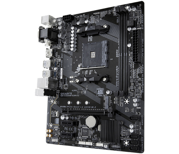 Pllakë amë Gigabyte GA-A320M-S2H V2 (rev. 1.1) AMD B350 Socket AM4 micro ATX