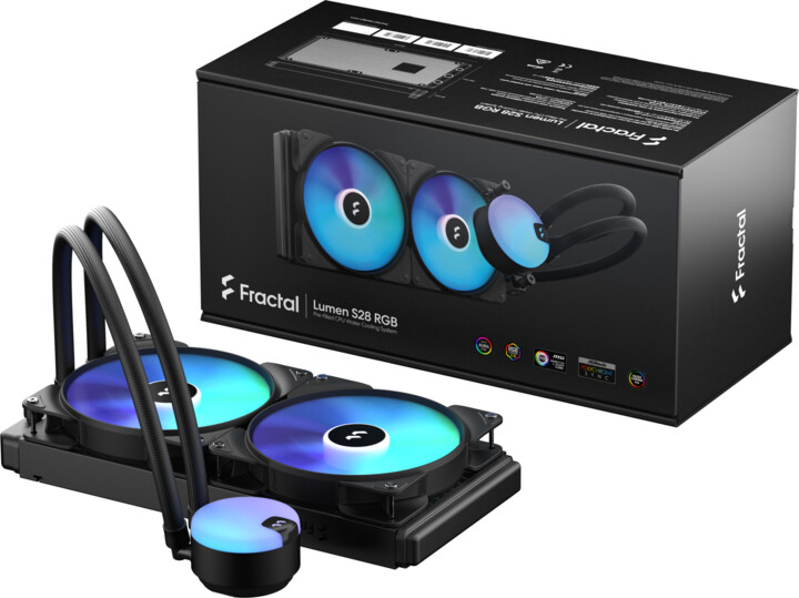 Ftohës Fractal Design Lumen S28 ARGB v2, i bardhë / zi
