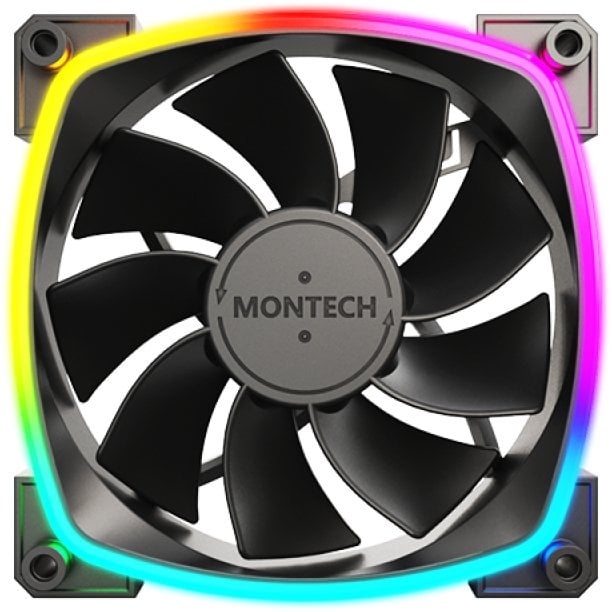 Ventilator PC MONTECH RX 120mm PWM Reverse, RGB, i zi