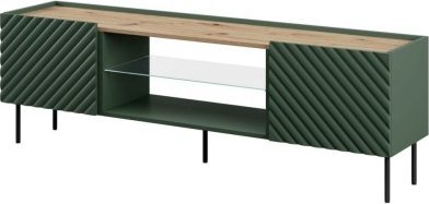 Komoda TV EF ONDA, 180.5x40x58.39 cm, e varur ose në këmbë, jeshile