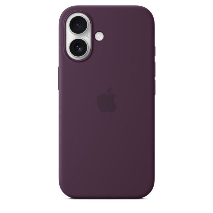Apple iPhone 16 Silicone Case with MagSafe, Plum