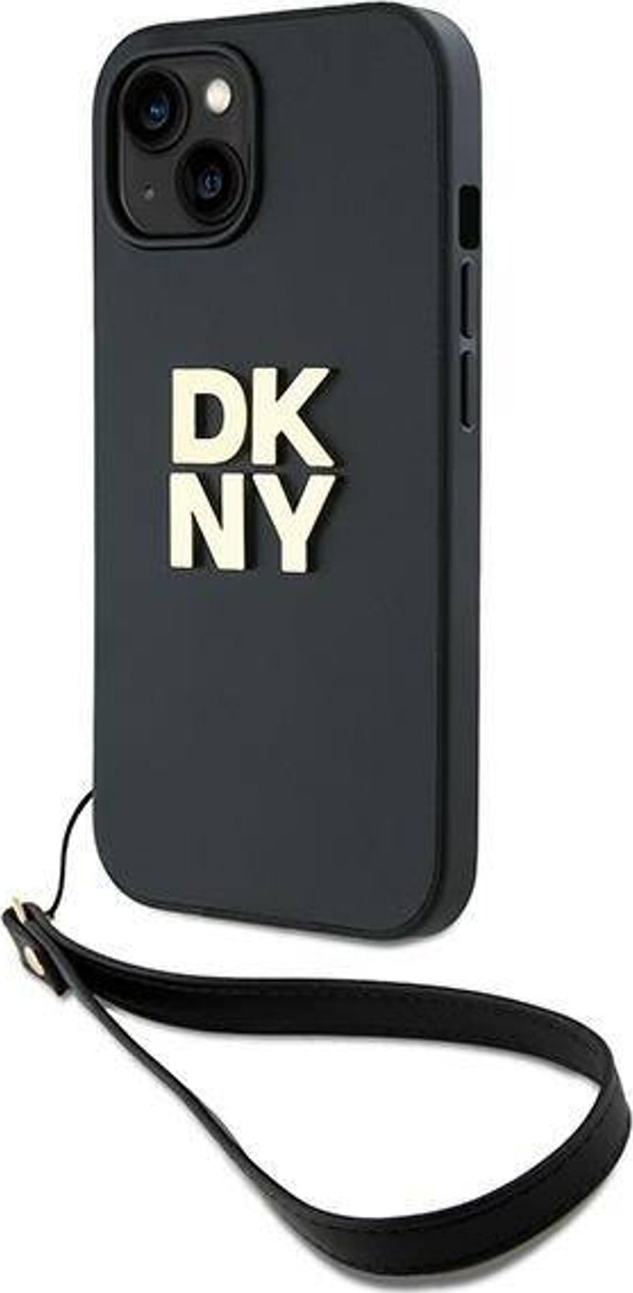 Mbulesë telefoni DKNY DKHCP15MPBSWSK për iPhone 15 Plus 6.7", hardcase me rrip kyçi, e zezë