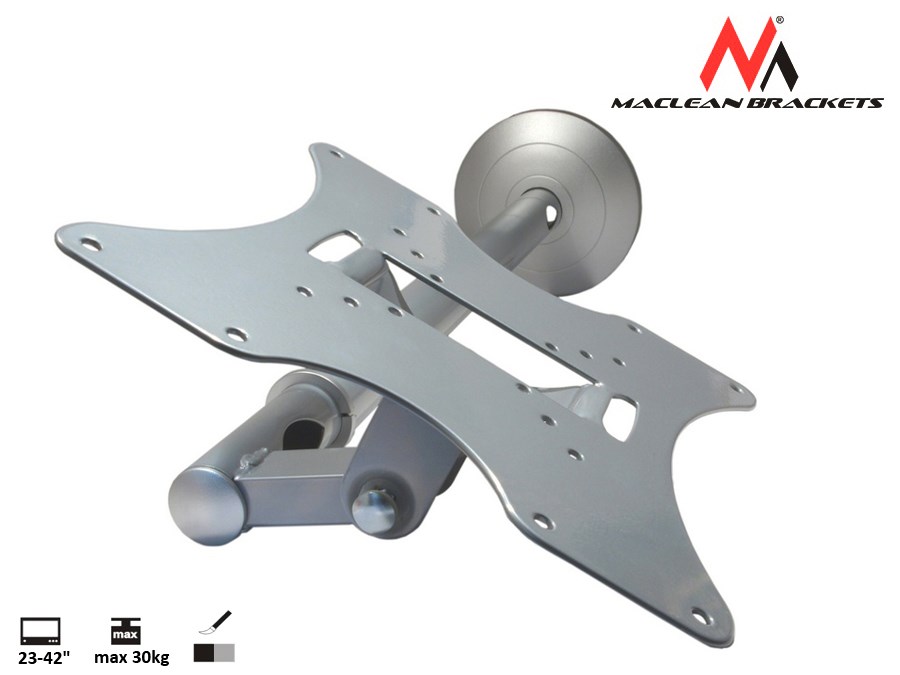 Mbajtëse tavani Maclean MC-504A S, 23-42", 30kg, e argjendtë