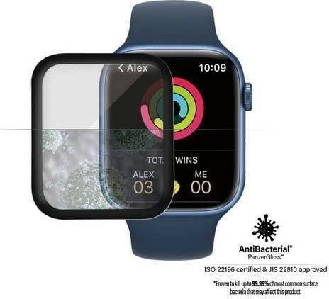 Mbrojtëse ekrani PanzerGlass për Apple Watch Series 9 8 7, 45mm, xham i kthjellët