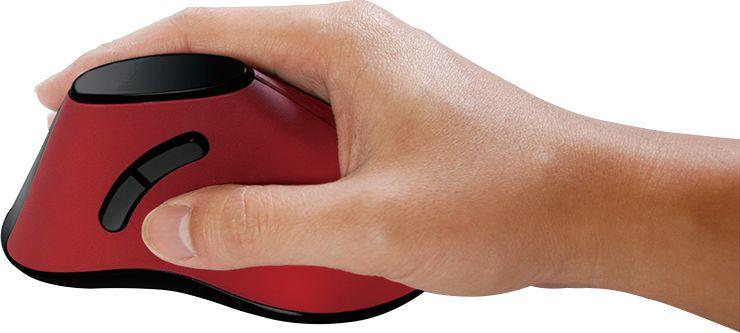 Глувче LogiLink Vertical Ergonomic, безжично 2,4 GHz, црвено