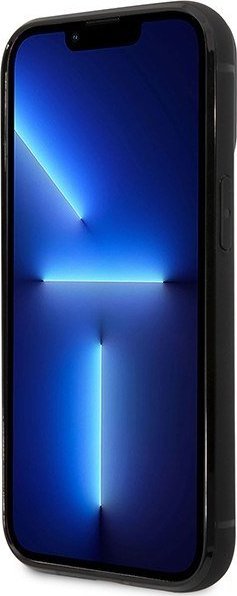 Futrollë BMW BMHCP14X22RSEPK për iPhone 14 Pro Max, lëkurë, hapësirë për kartë, e zezë