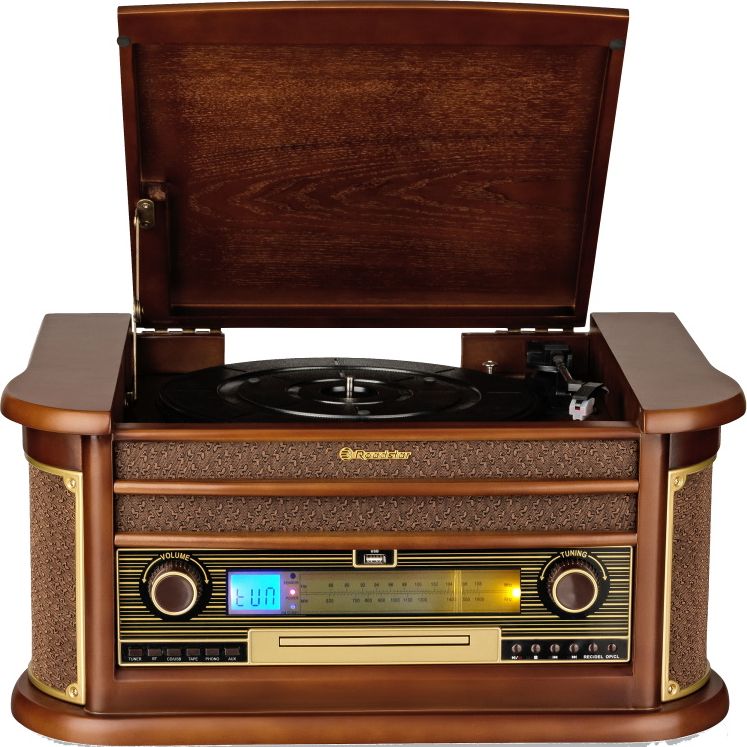 Gramafon Roadstar HIF-1996D BT Retro, DAB, CD USB, kafe