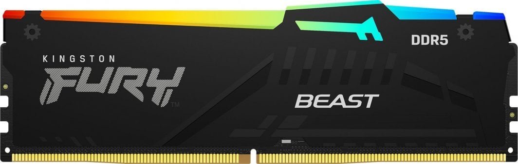 Memorie Kingston Fury Beast RGB, DDR5, 8 GB, 5200 MHz, CL36, KF552C36BBEA-8