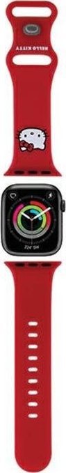 Rrip ore Hello Kitty për Apple Watch, silikon, i kuq