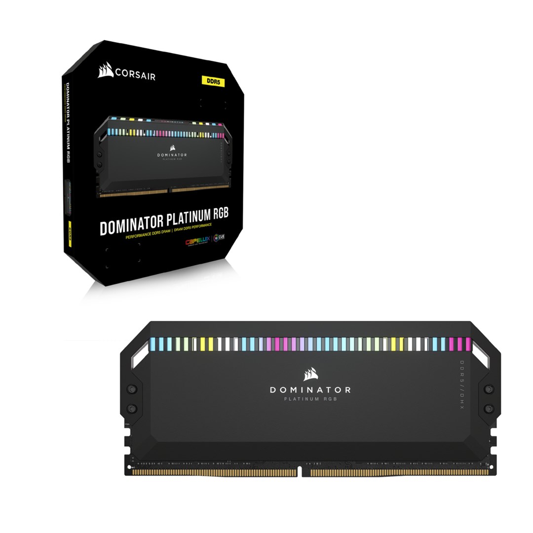 Memorie RAM Corsair Vengeance RGB, 32GB, DDR5, 6000MHz, e hirtë