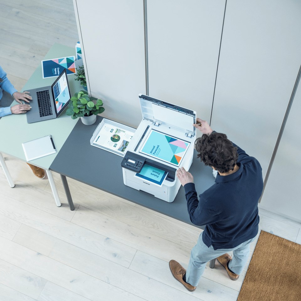 Printer multifunksional Brother DCP-L3560CDW, i zi/i bardhë